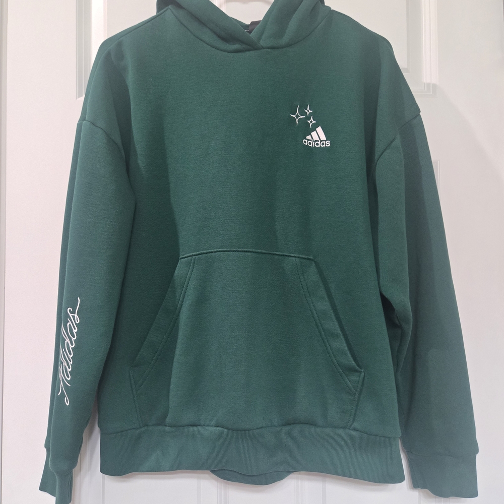 Adidas Women's Varsity Scribble Embroidery Fleece Hoodie Size M